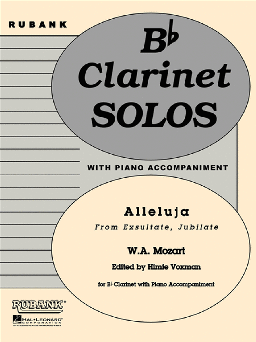 Alleluja (from “Exsultate, Jubilate”) Clarinet Solo scores gallery preview page 1