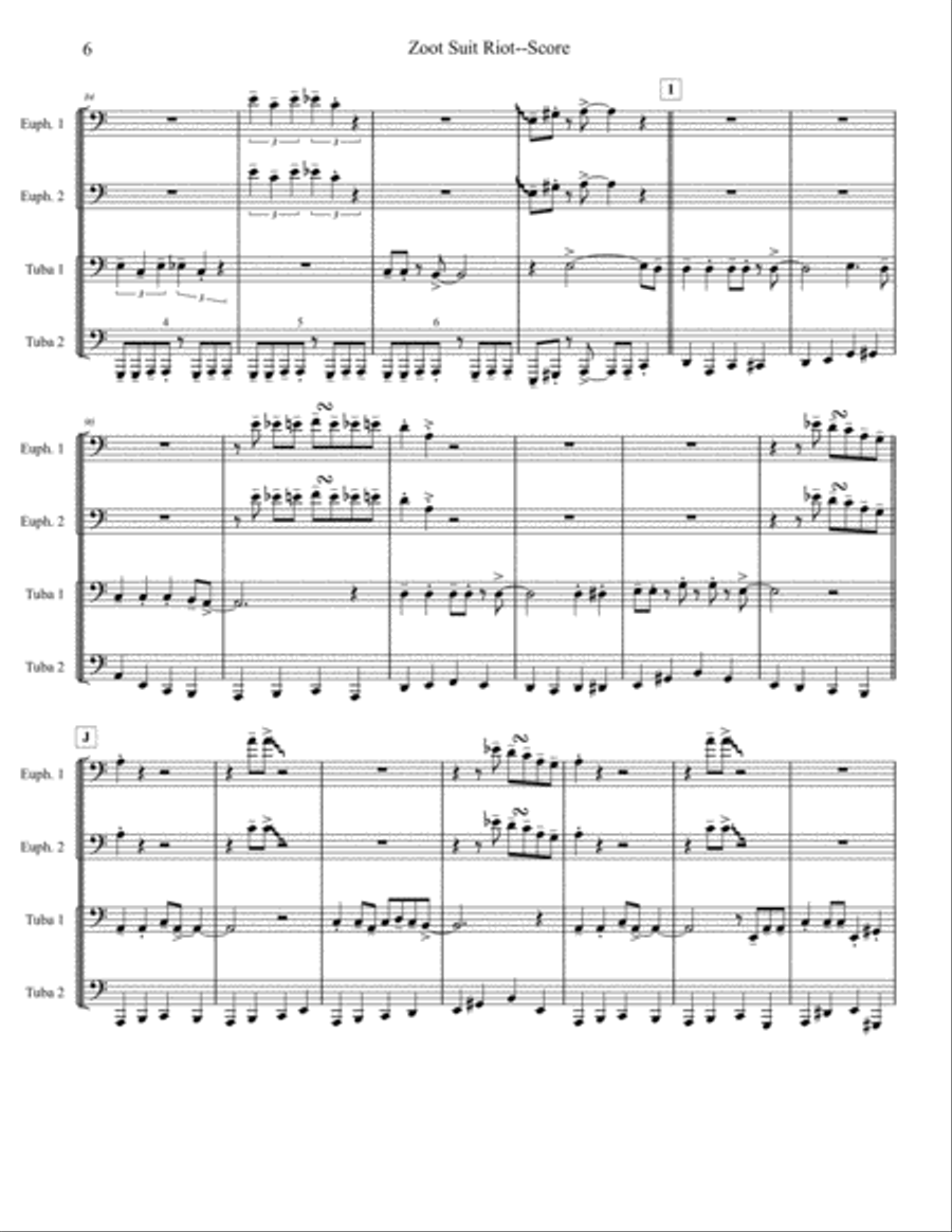 Zoot Suit Riot Brass Ensemble scores gallery preview page 6