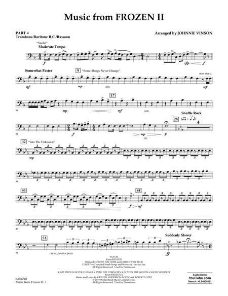 Music from Disney's Frozen 2 (arr. Johnnie Vinson) - Pt.4 - Trombone/Bar. B.C./Bsn.