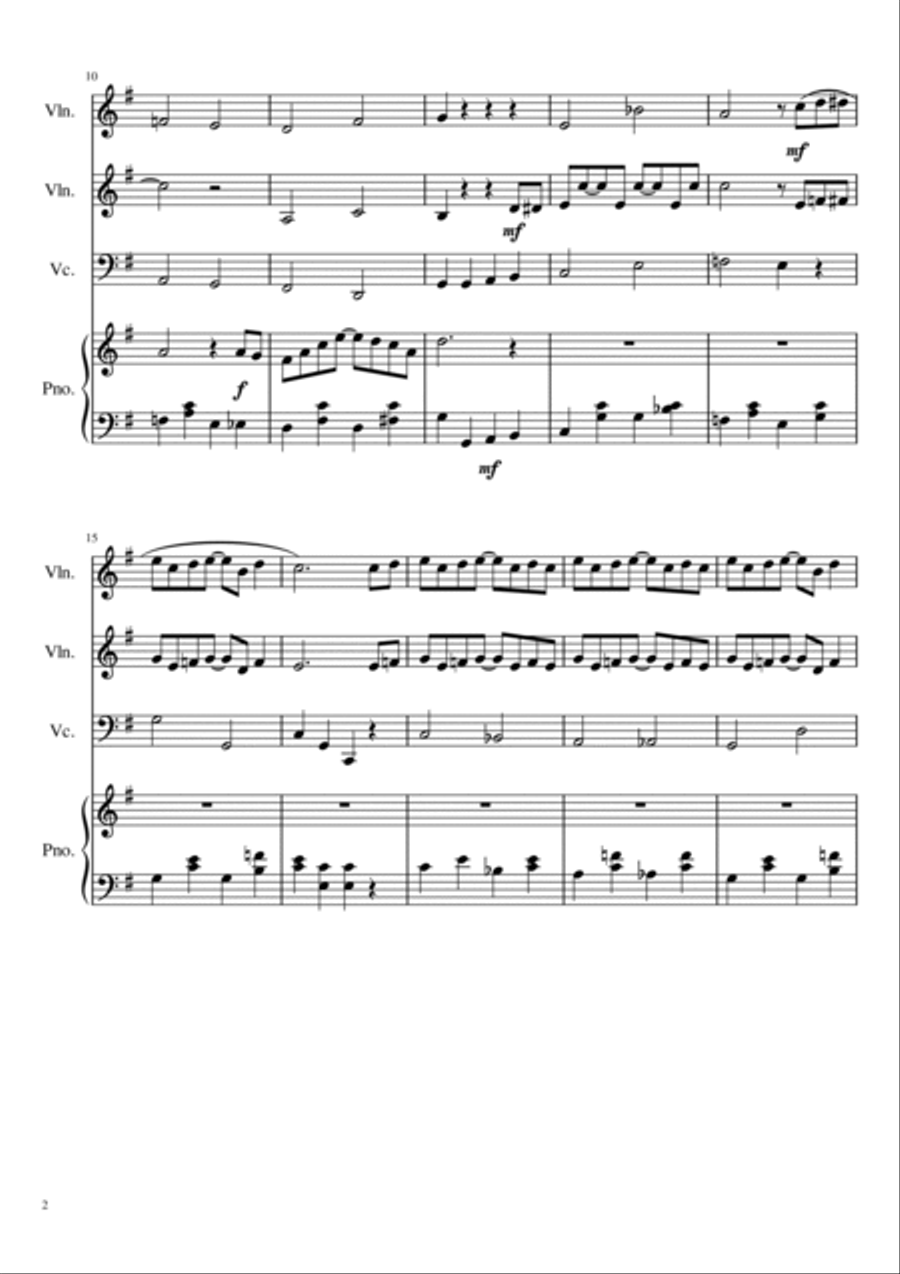 The Entertainer Piano Trio scores gallery preview page 2
