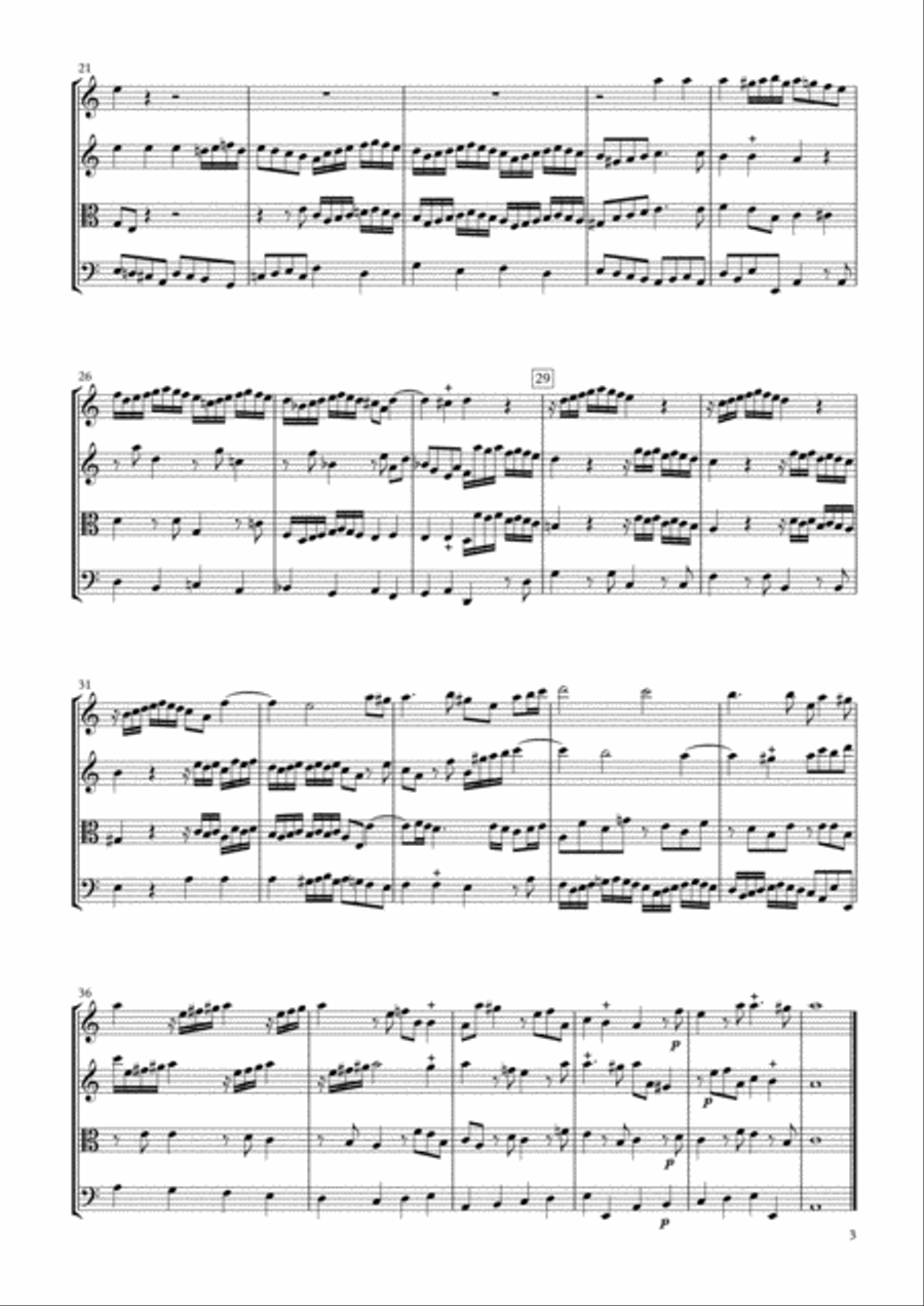 Sonata Op.34-6 for String Quartet String Quartet scores gallery preview page 3