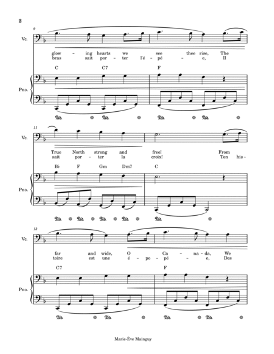O Canada O Canada Piano scores gallery preview page 2