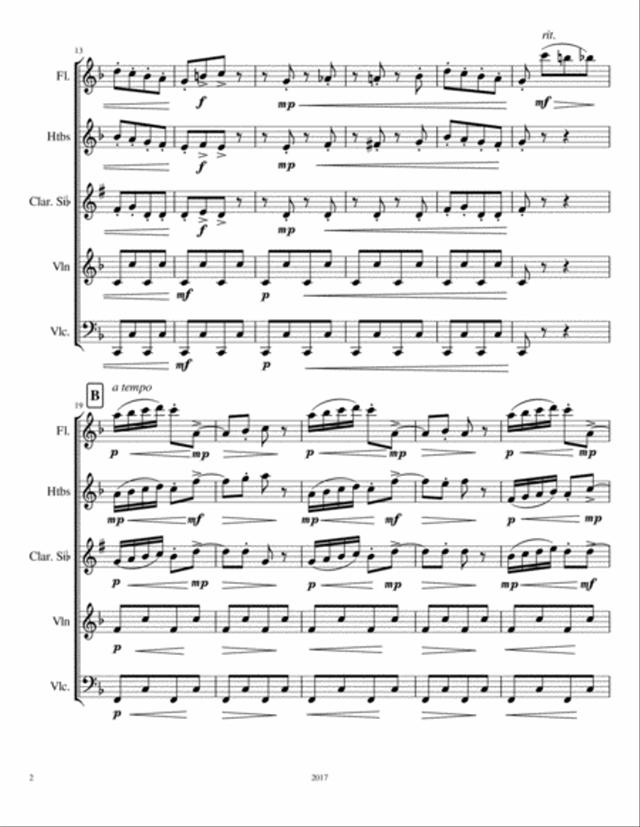 Spinning Song Small Ensemble scores gallery preview page 2