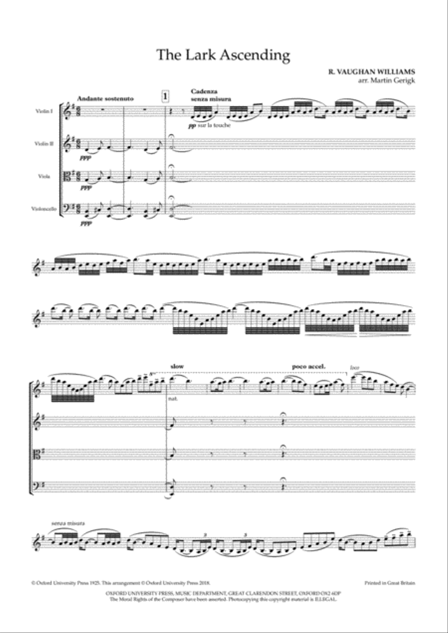 The Lark Ascending String Quartet scores gallery preview page 2