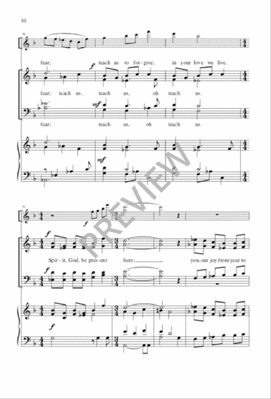 Spirit of the Living God 4-Part scores gallery preview page 10