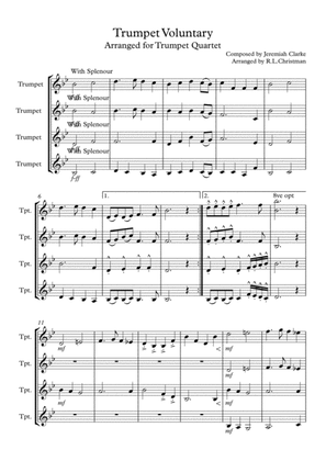 Trumpet Voluntary For 4 Trumpets in B Flat