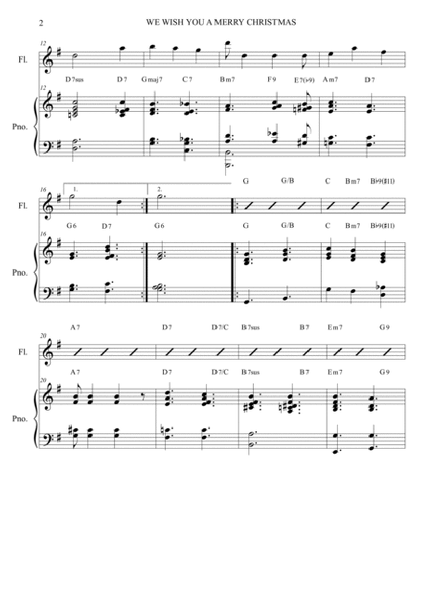 We Wish You A Merry Christmas - Jazz Version Duets Series - Score and Parts ( Flute & Piano) image number null