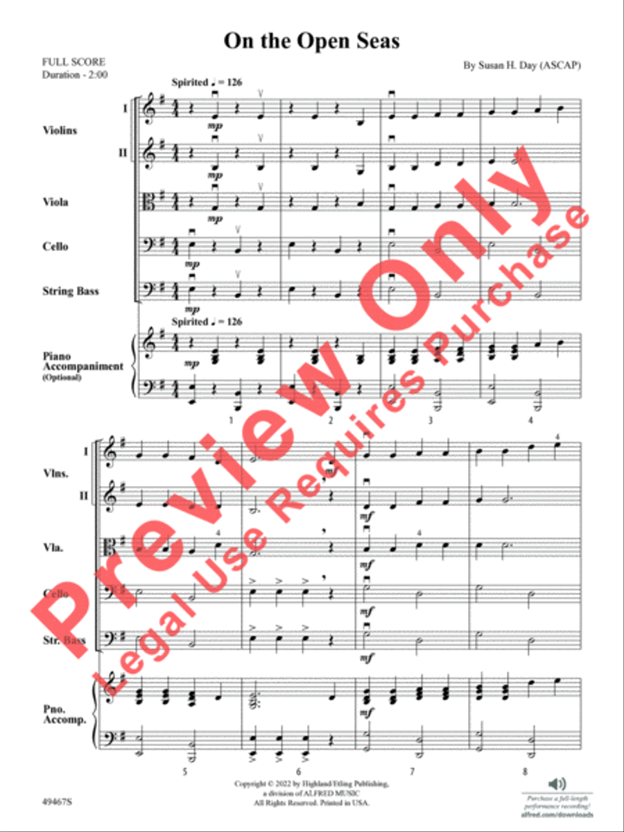 On the Open Seas String Orchestra scores gallery preview page 3