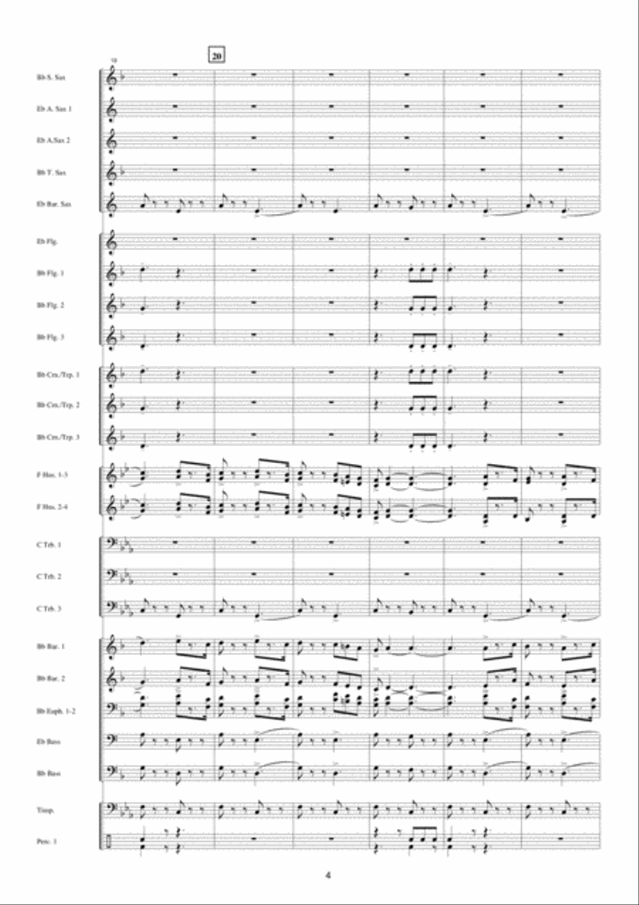 Hail Nero - Triumphal March (From Quo Vadis) Fanfare Band scores gallery preview page 5