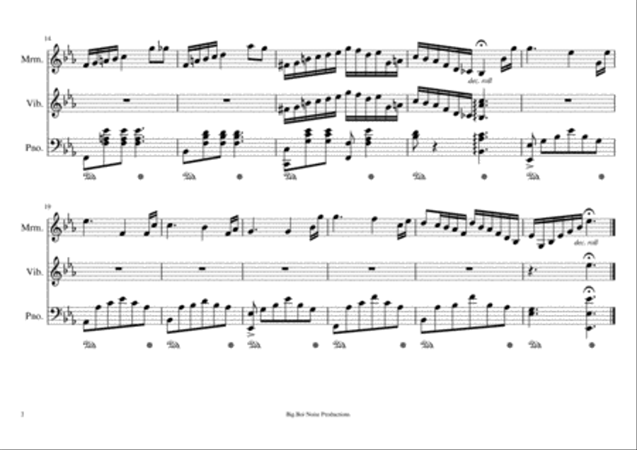 Absence: The Art of Vanishing For Percussion Percussion scores gallery preview page 2
