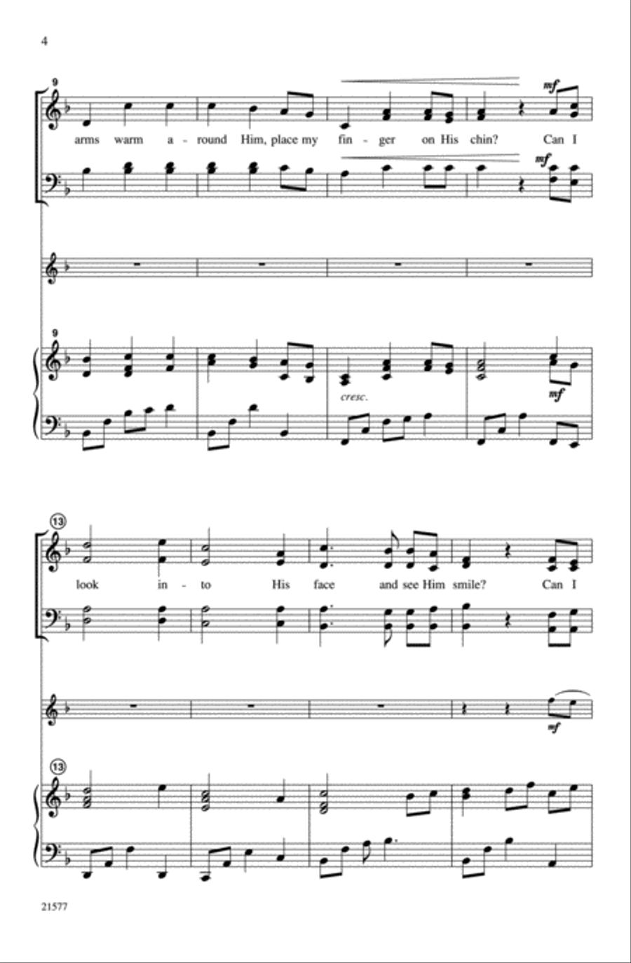 Can I Hold Baby Jesus? 4-Part scores gallery preview page 3