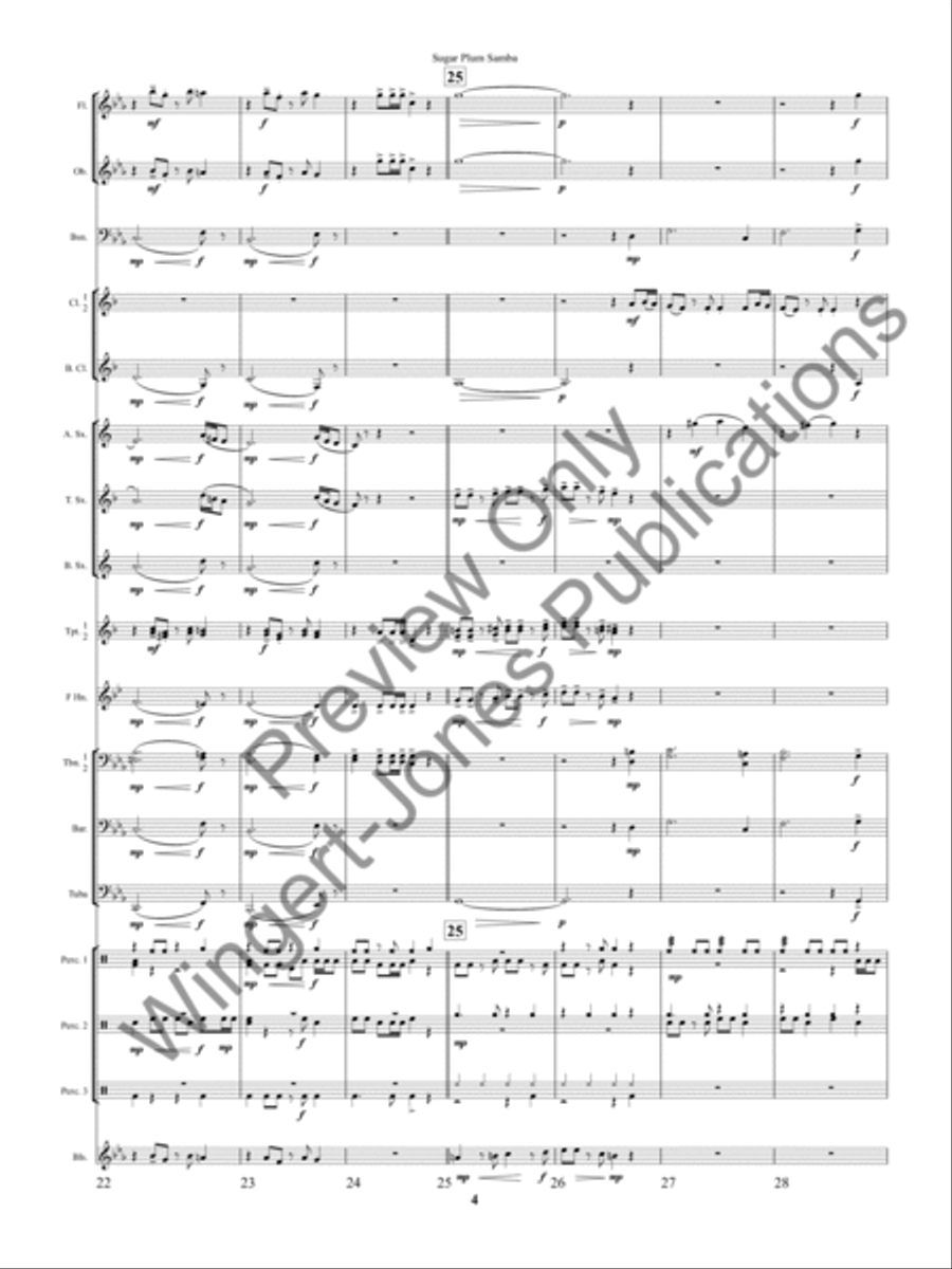 Sugar Plum Samba Sugar Plum Samba Concert Band scores gallery preview page 7