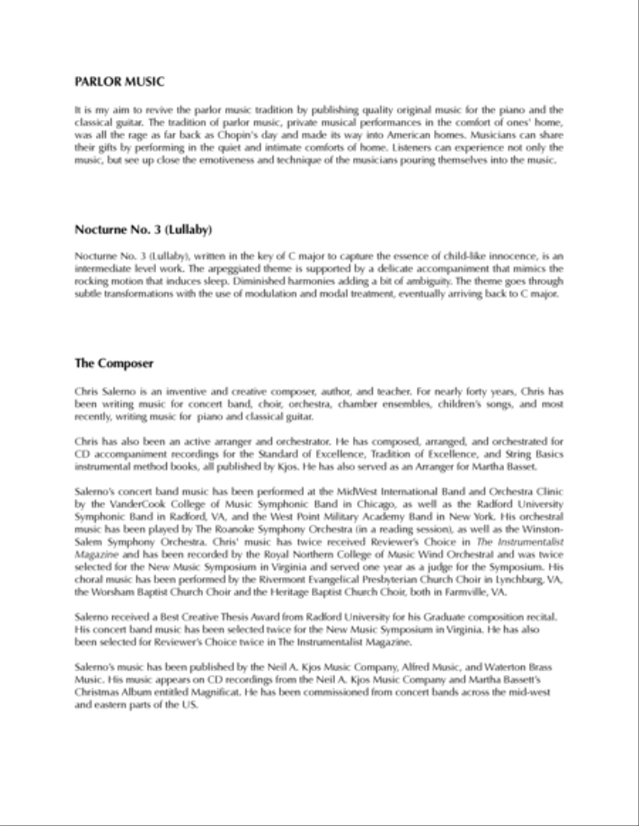 Nocturne No. 3 (Lullaby) Chamber Music scores gallery preview page 2