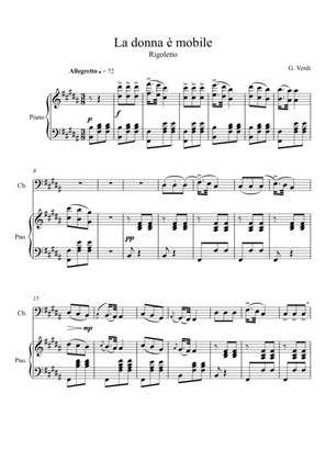 Giuseppe Verdi - La donna e mobile (Rigoletto) Double Bass