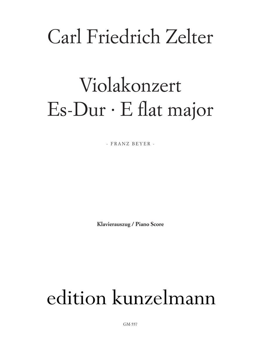 Concerto for viola in E-flat major Piano Accompaniment scores gallery preview page 1