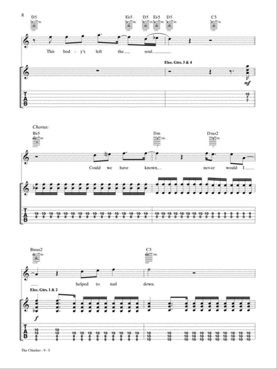 The Clincher Guitar Tablature scores gallery preview page 5