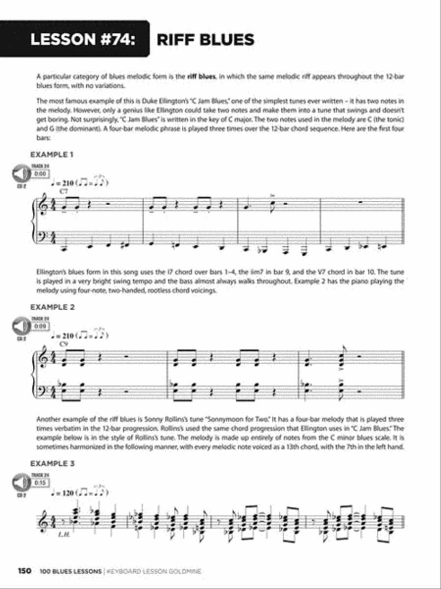 100 Blues Lessons Piano Method scores gallery preview page 4