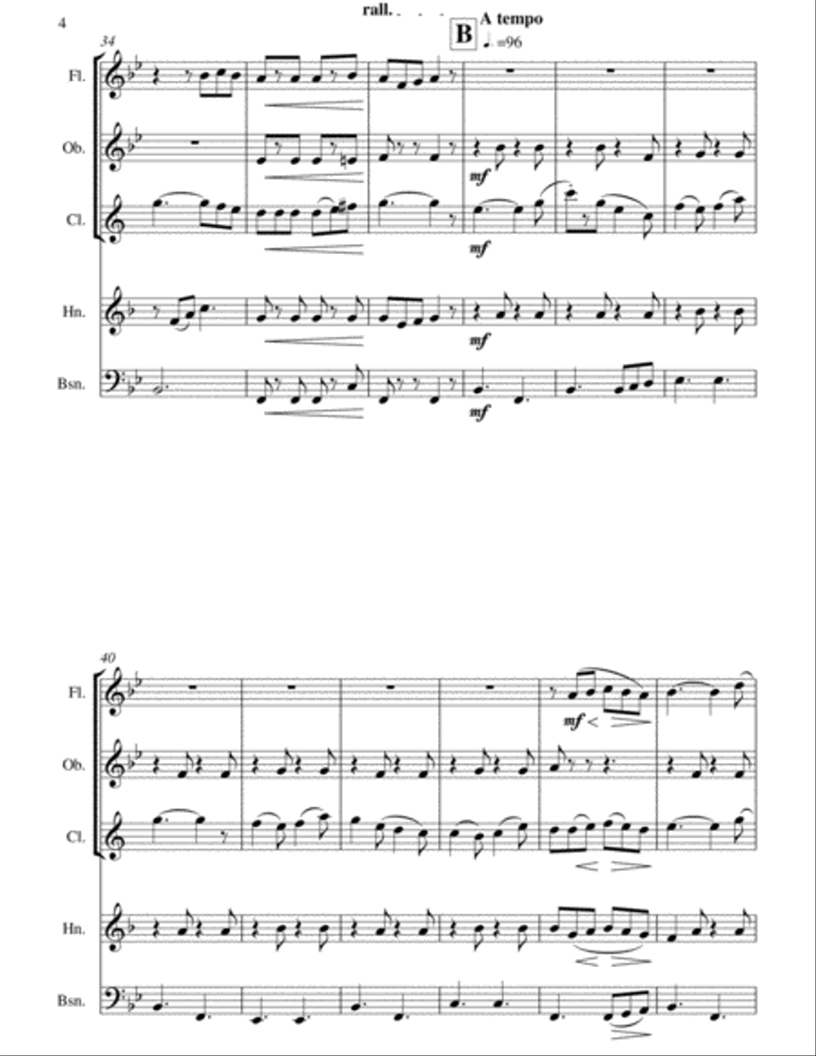 Australian Animal Suite: Wind Quintet Australian Animal Suite: Wind Quintet Woodwind Quintet scores gallery preview page 6