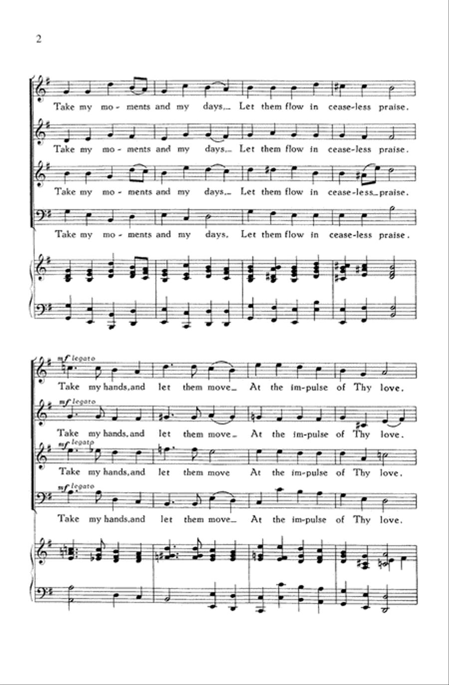 Take My Life, O Lord 4-Part scores gallery preview page 2