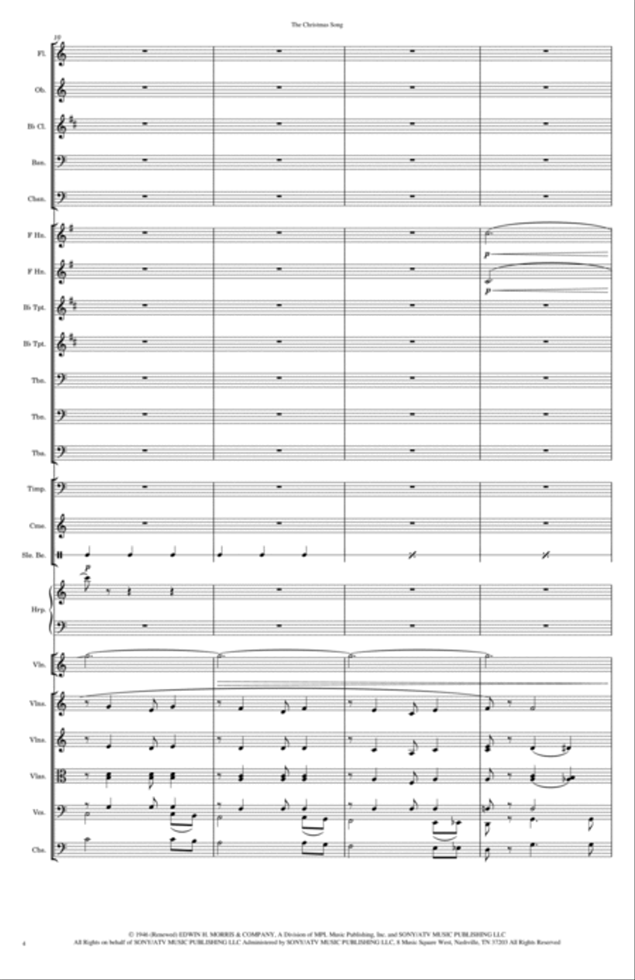 The Christmas Song (chestnuts Roasting On An Open Fire) Full Orchestra scores gallery preview page 4