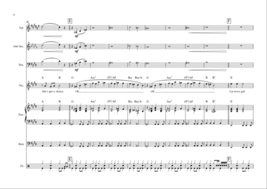 Uptown Girl Alto Saxophone scores gallery preview page 6