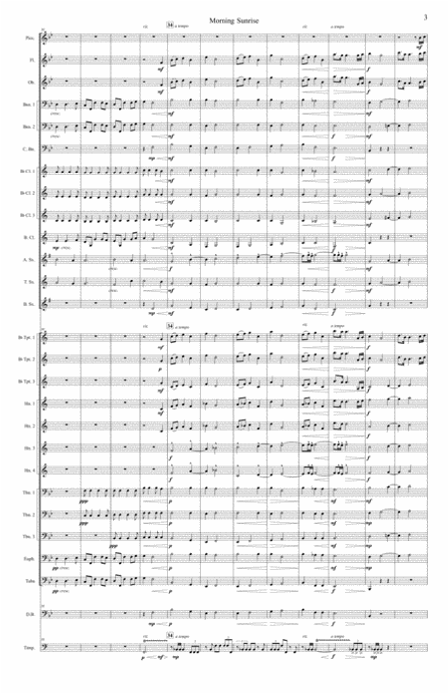 Morning Sunrise (Score and Parts) Concert Band scores gallery preview page 5
