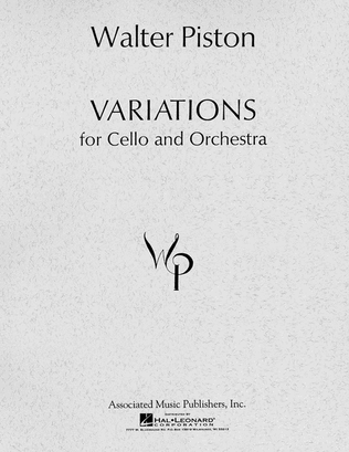 Book cover for Variations for Cello and Orchestra (1966)