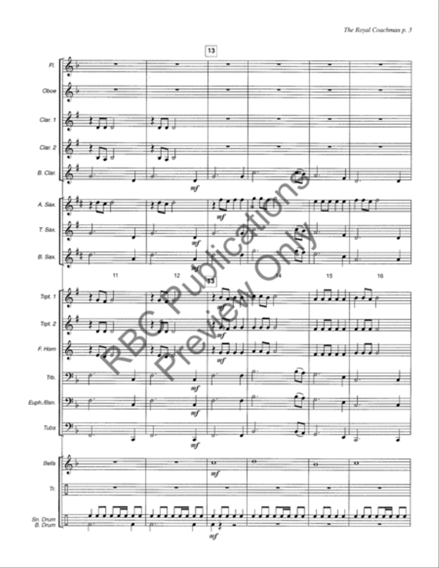 Royal Coachman Royal Coachman Concert Band scores gallery preview page 6