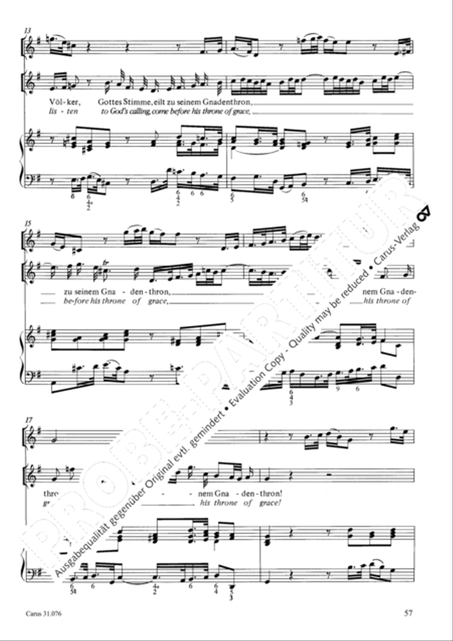 The heavens are telling the Father's glory (Die Himmel erzahlen die Ehre Gottes) 4-Part scores gallery preview page 58