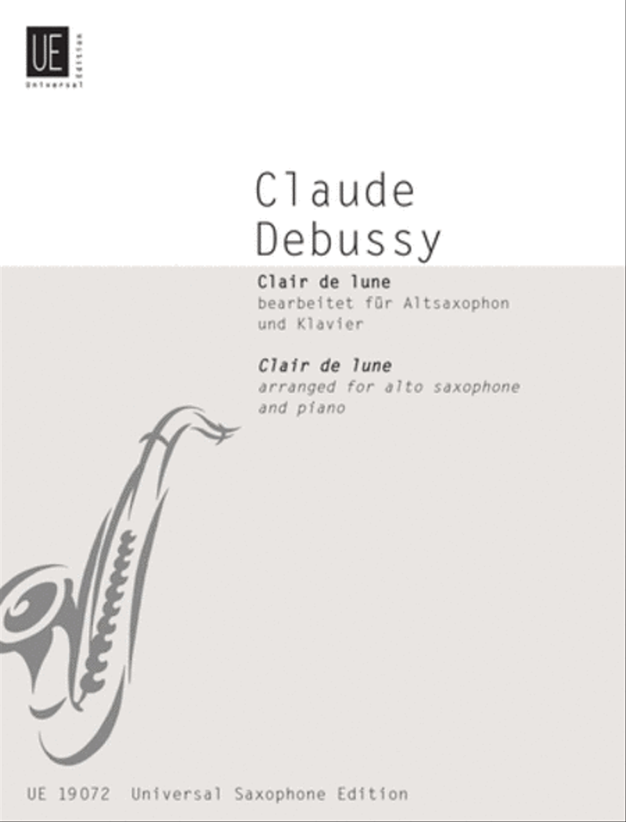 Claire De Lune, Alto Sax/Piano Chamber Music scores gallery preview page 1