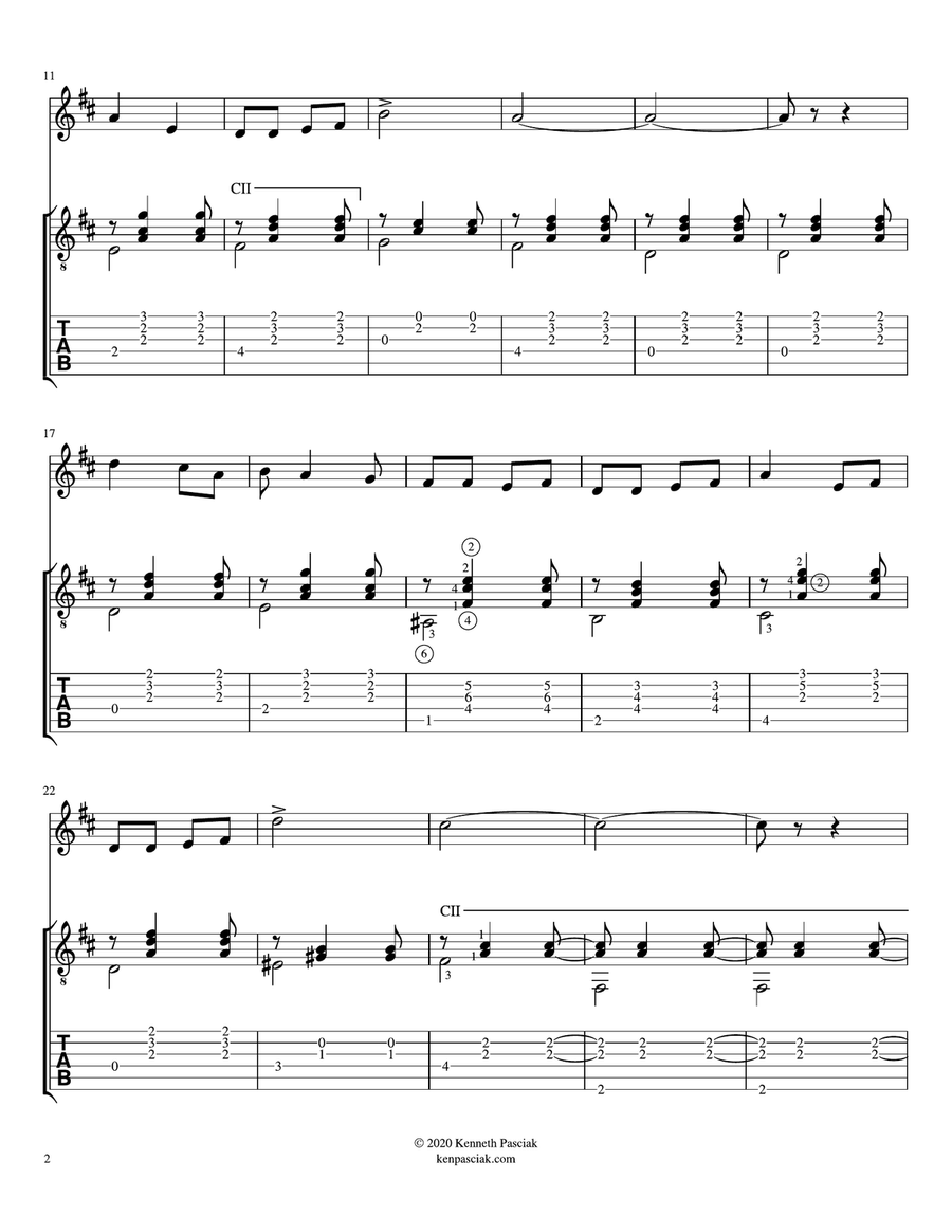 Luna d'estate (for Flute or Violin and Guitar) Flute scores gallery preview page 4