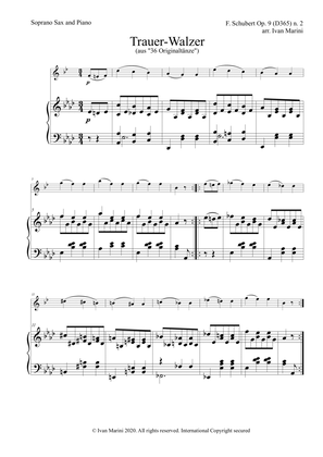 WALTZ (Trauer-Walzer) by F. Schubert - for Soprano Sax and Piano