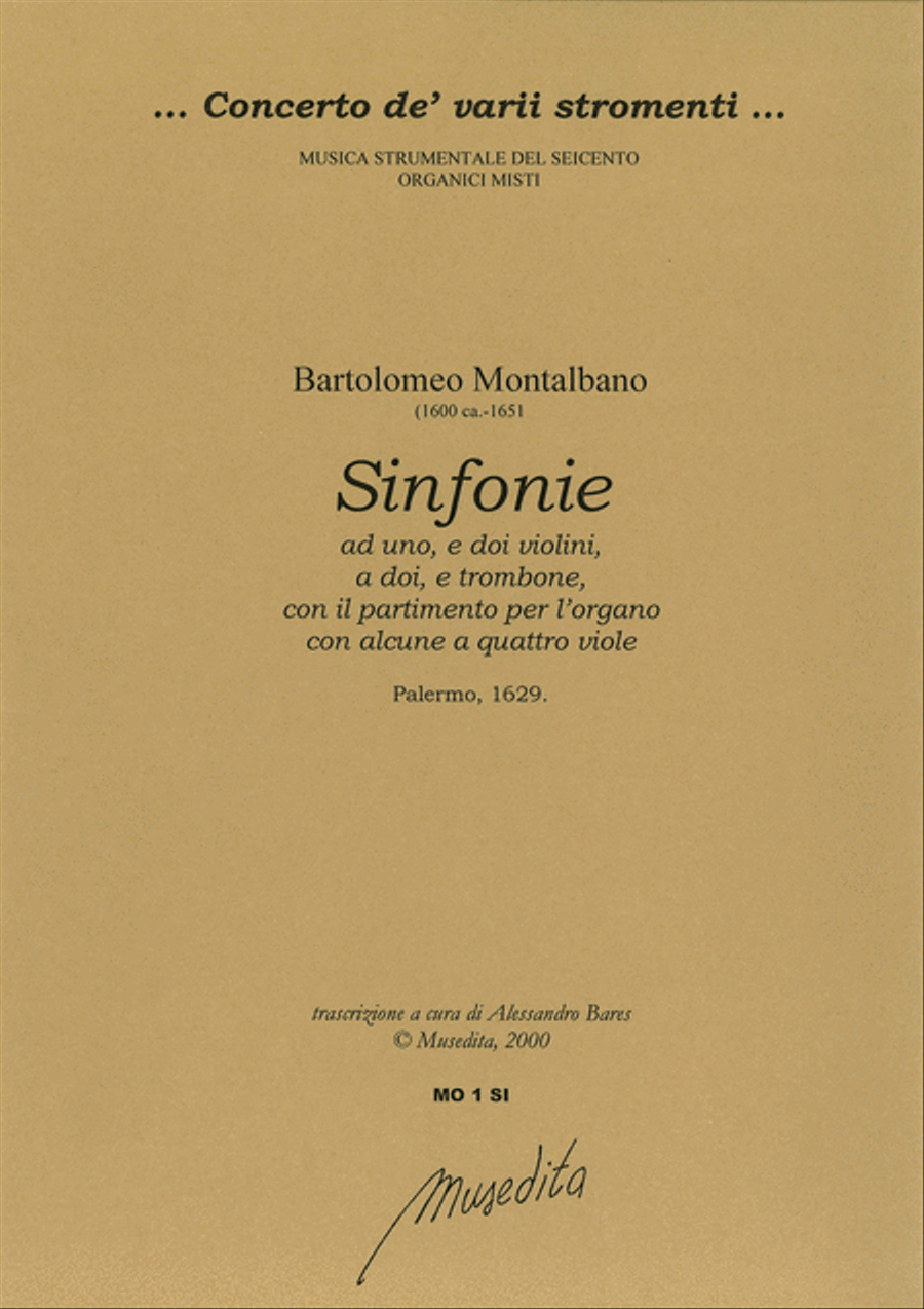Sinfonie (Palermo, 1629) Trombone scores gallery preview page 1