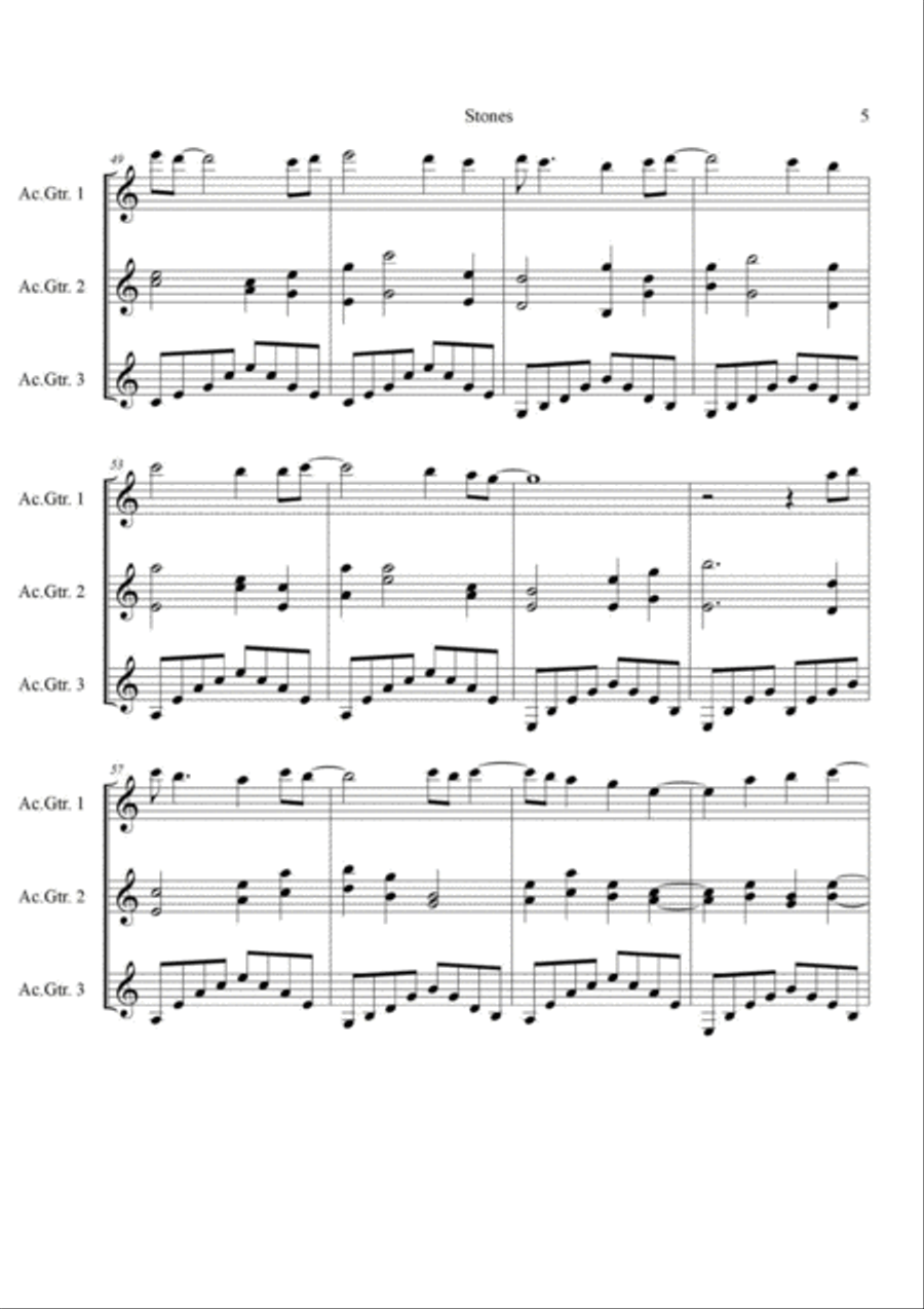 Ultima Online - Stones Ultima Online - Stones Classical Guitar scores gallery preview page 5