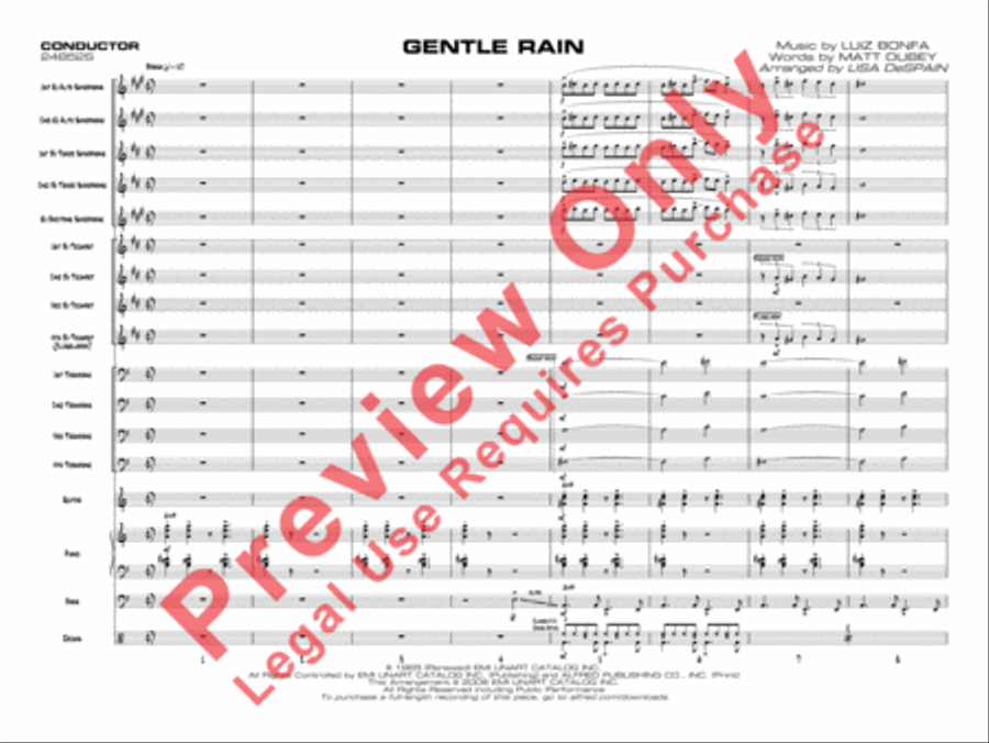 Gentle Rain Gentle Rain Jazz Ensemble scores gallery preview page 4