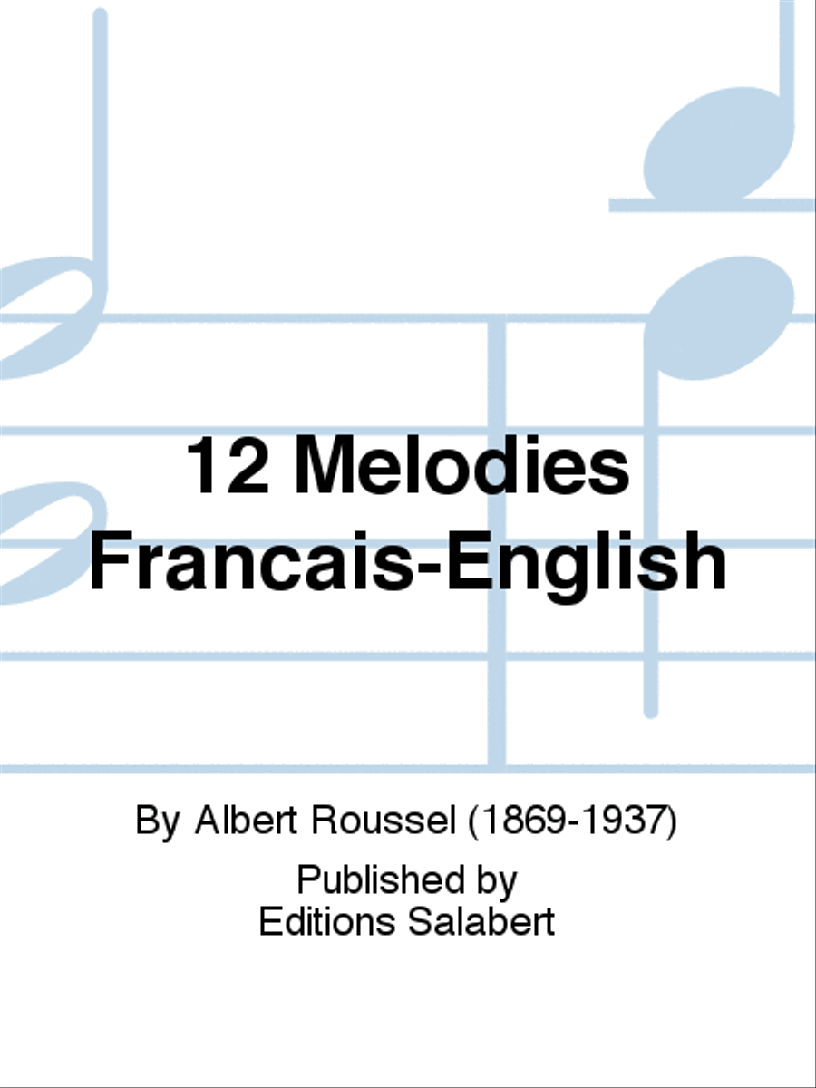 12 Melodies Francais-English Voice Solo scores gallery preview page 1