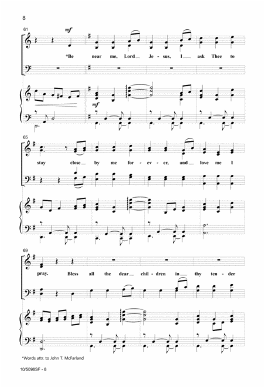 Emmanuel's Cradle Song 4-Part scores gallery preview page 7