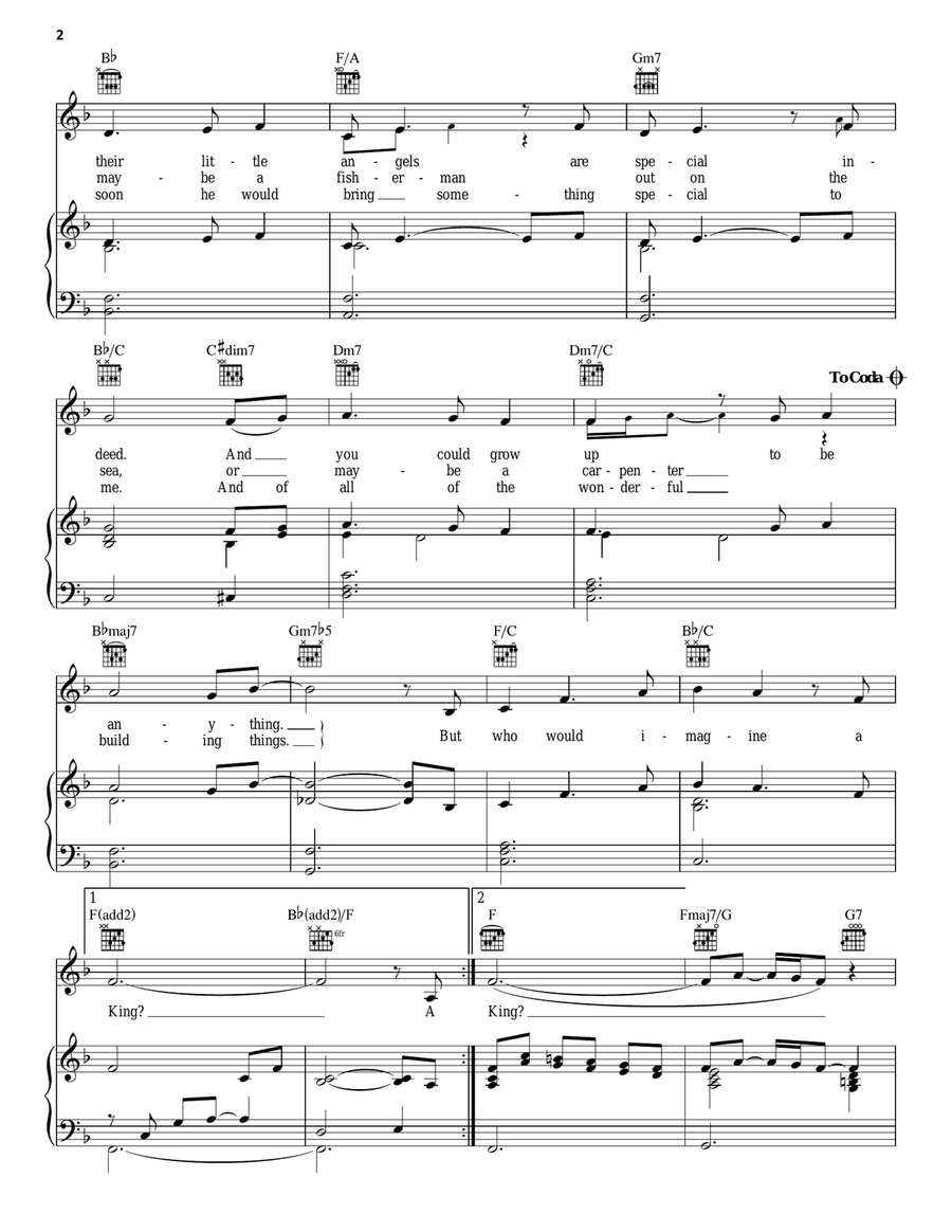 Who Would Imagine A King Piano, Vocal, Guitar scores gallery preview page 2