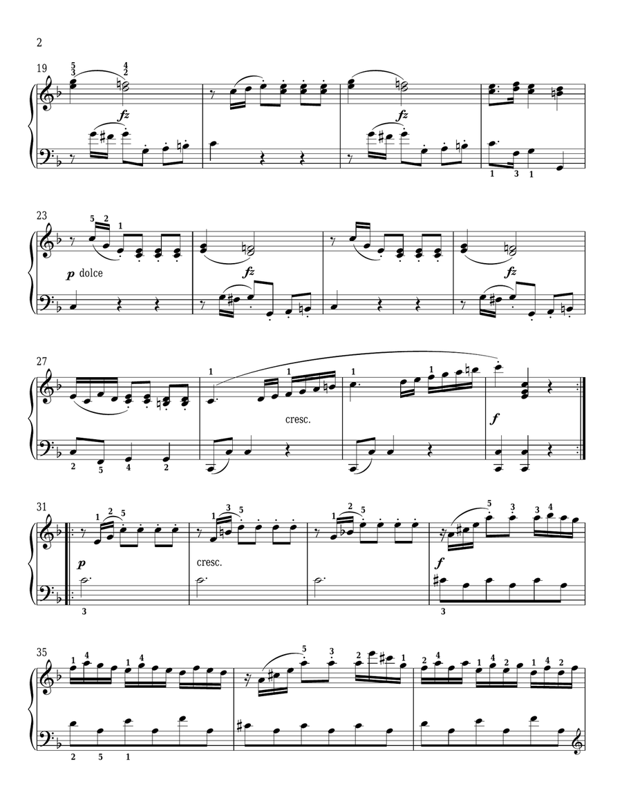 Sonatina In F Major, Op. 36, No. 4 Piano Solo scores gallery preview page 2