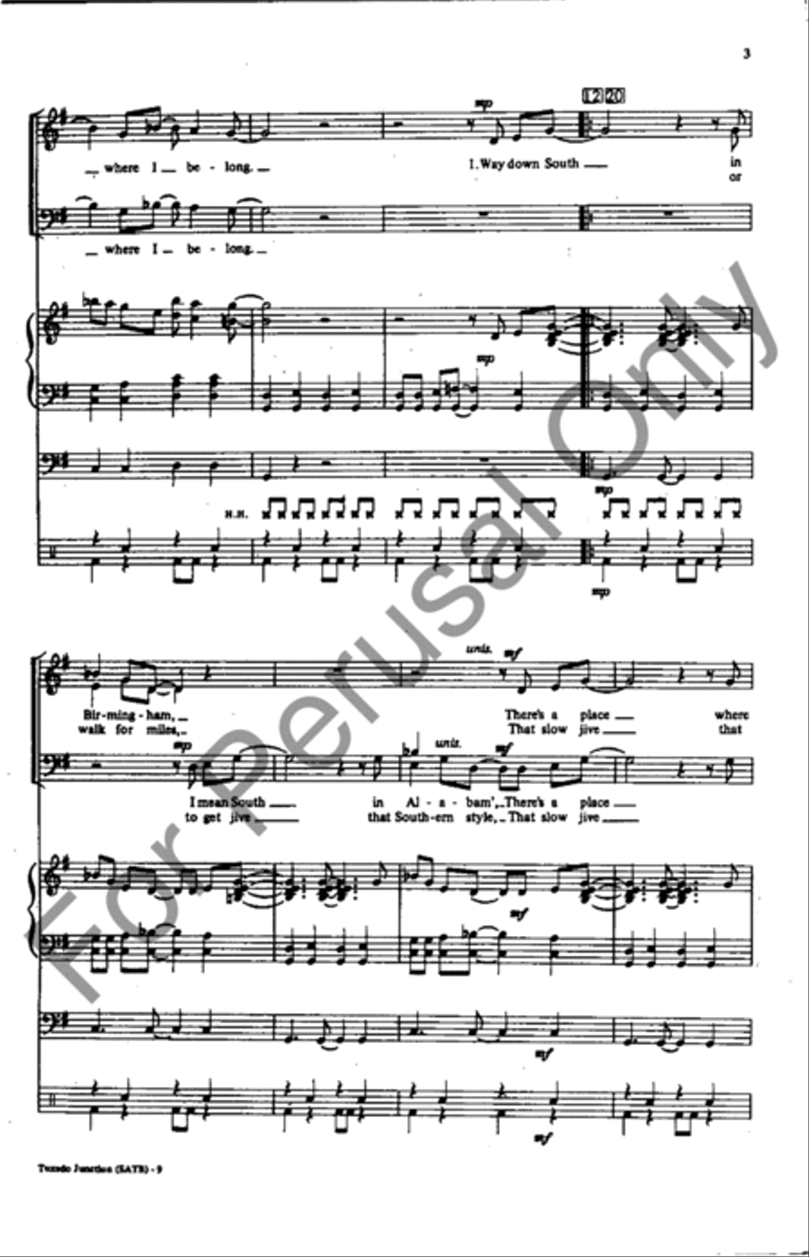 Tuxedo Junction Divisi scores gallery preview page 3