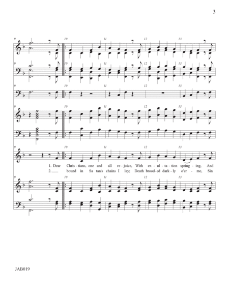 Dear Christians, One and All, Rejoice (Hymn Concertato) image number null