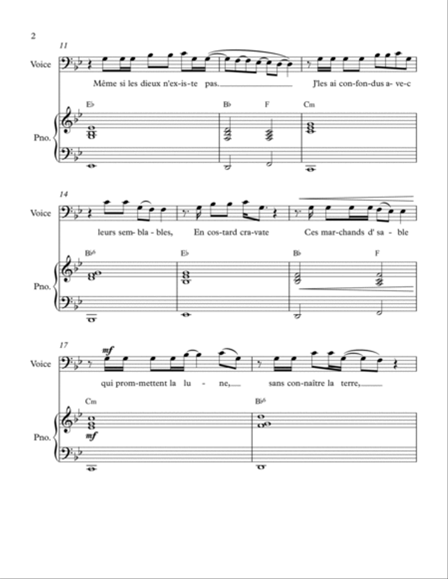 Cheese Piano, Vocal, Guitar scores gallery preview page 2