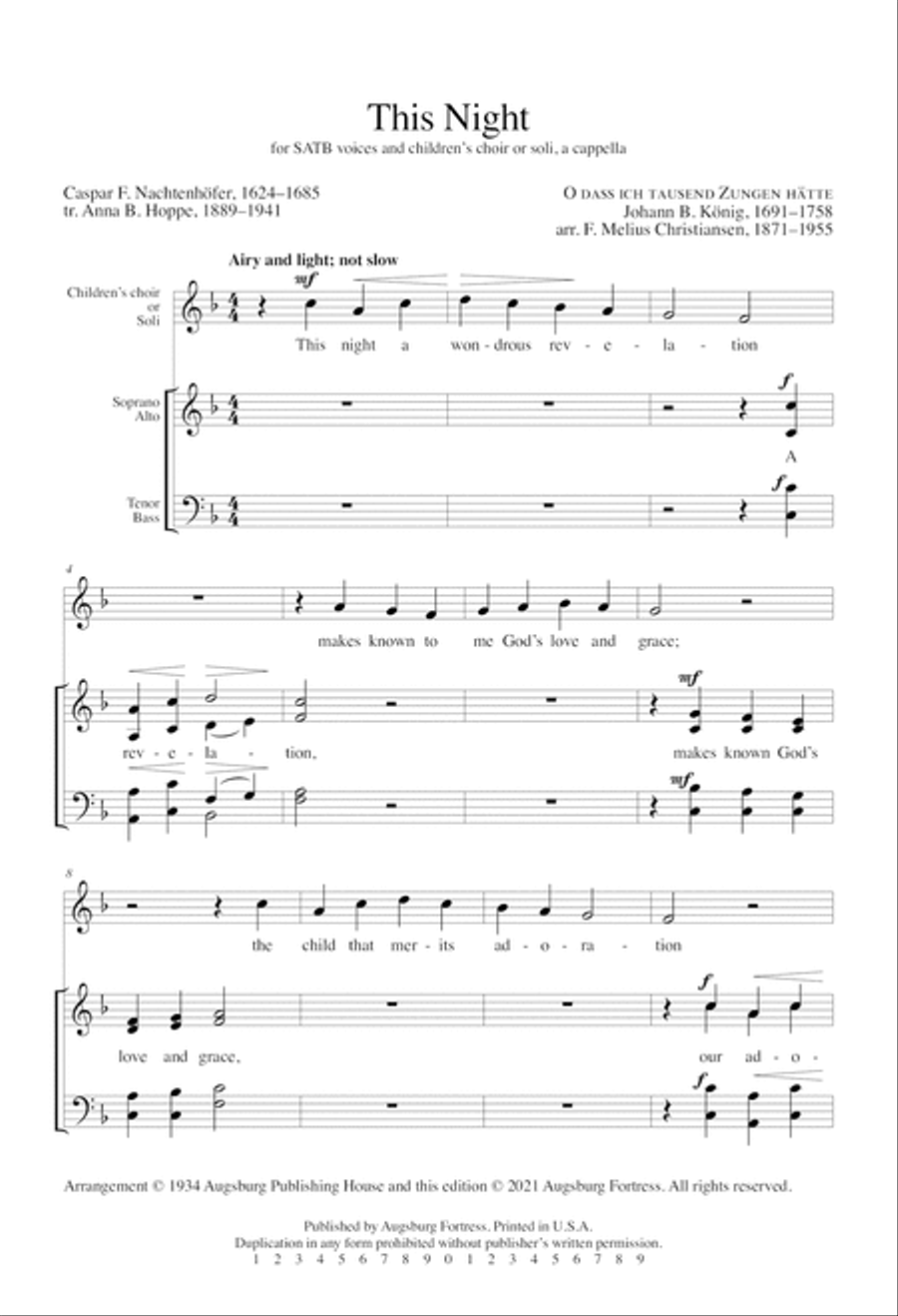 This Night 4-Part scores gallery preview page 2
