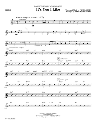 It's You I Like (from Mister Rogers' Neighborhood) (arr. Paris Rutherford) - Guitar