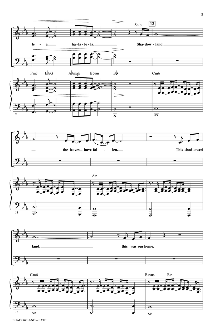 Shadowland (from The Lion King: Broadway Musical) (arr. Mac Huff) 4-Part scores gallery preview page 2