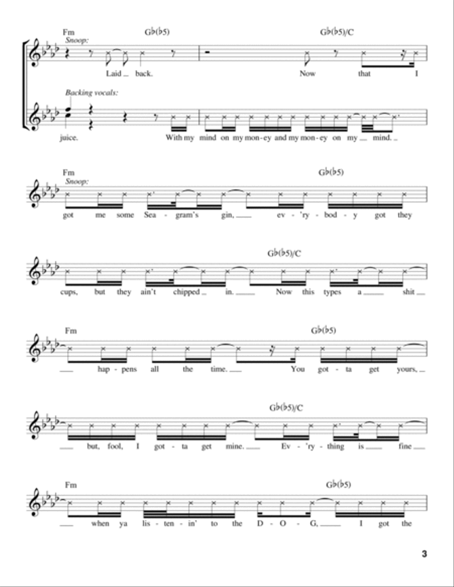 Gin And Juice Voice scores gallery preview page 3
