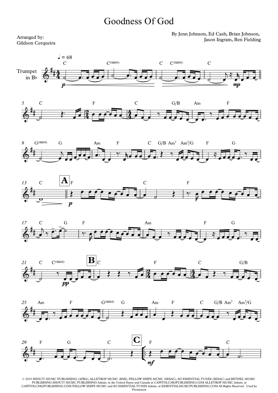 Goodness Of God Chamber Music scores gallery preview page 1