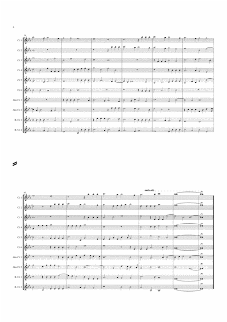 Canzon Duodecimi Toni A 10 Clarinet Choir scores gallery preview page 6