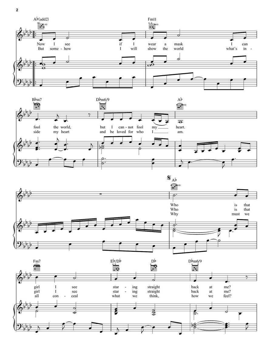 Reflection (Pop Version) (from Mulan) Piano, Vocal, Guitar scores gallery preview page 2