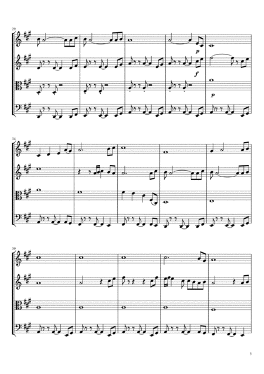 Stand By Me Stand By Me String Quartet scores gallery preview page 3